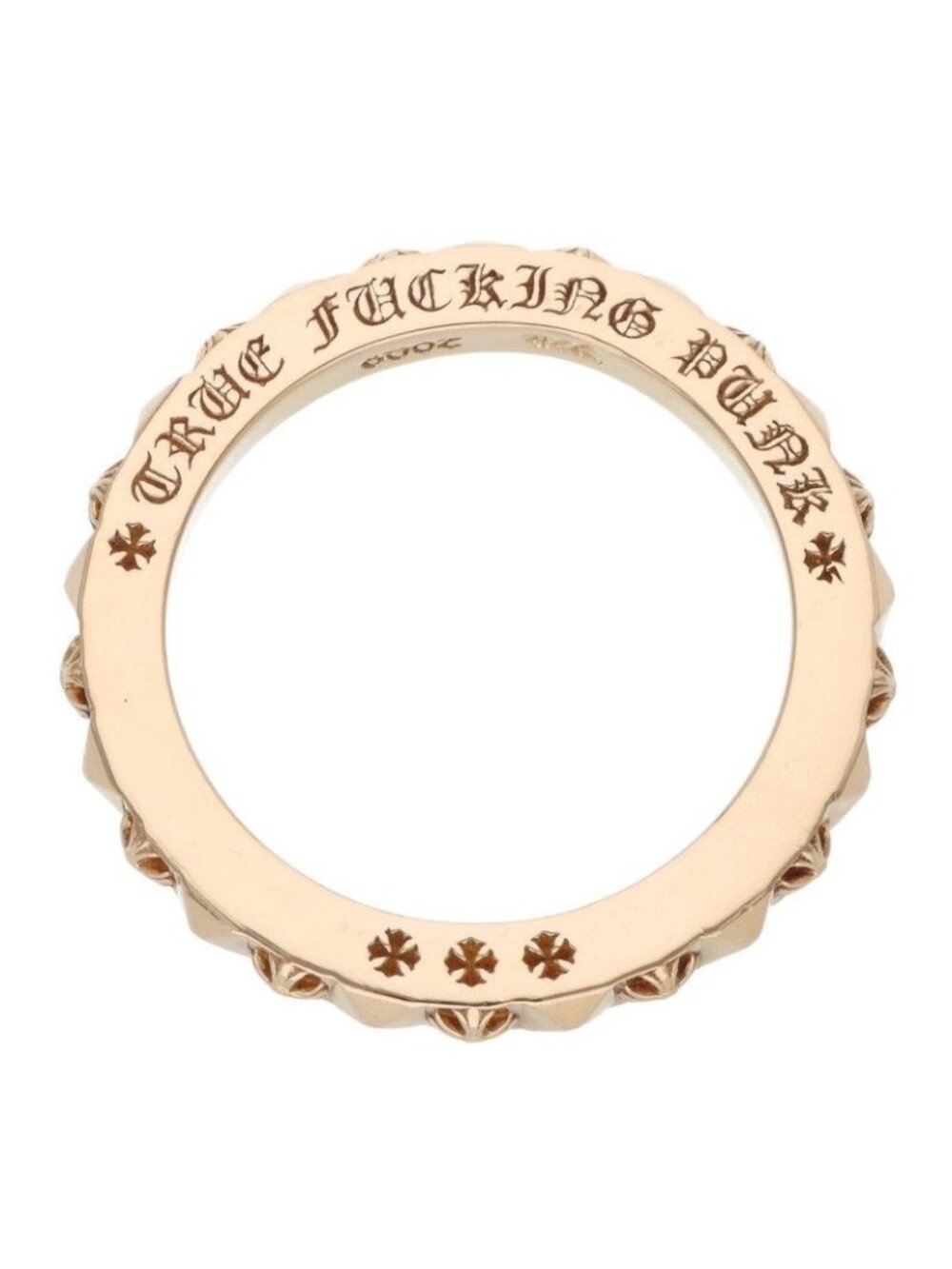 Chrome Hearts 22k Tfp Pnk Pls 22k True Fckin Punk Plus Gold Ring
